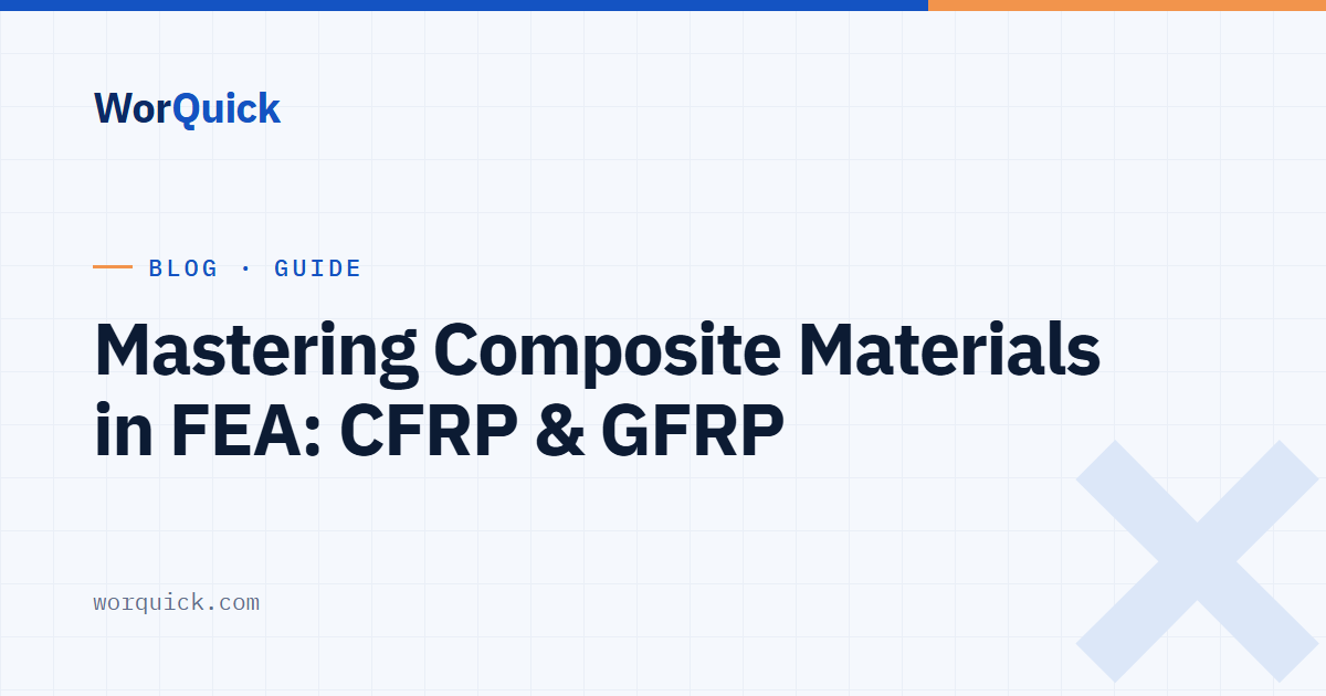Mastering composite materials in FEA CFRP GFRP